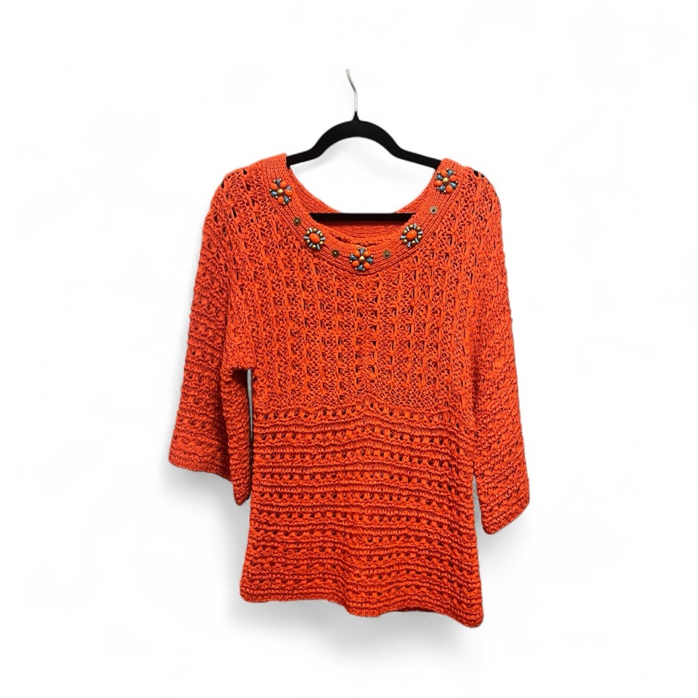 Ruby Rd. Vibrant Orange Knit Top - Picture 2 of 6